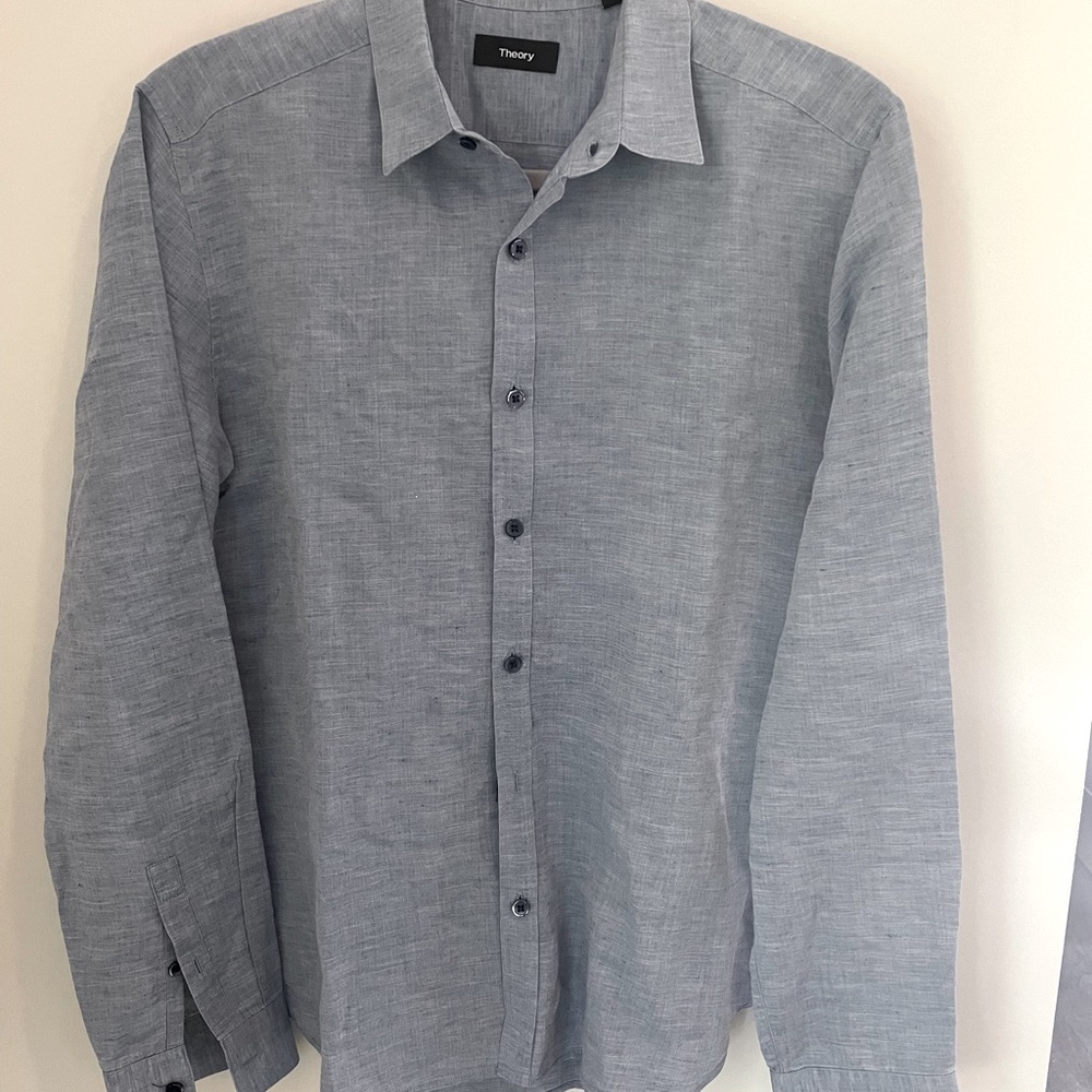 Theory Men’s Linen Blend Button Down shirt